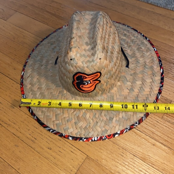 Large Straw Hat with ORIOLES BIRD Logo- NWOT - Picture 2 of 6
